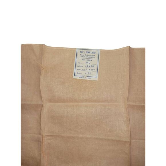 Madeira Embroidery Linen Guest Hand Towels - Unique Organdy Raised Flowers VTG - Picture 6 of 9